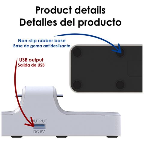 Caricabatterie Duale Per 2 Controller Ps5. Include Uscita Di Ricarica Usb. - Foto 2