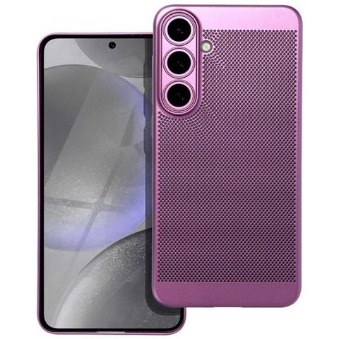 Custodia Back Cover Shell Rigida Antiscivolo Traforata Per Samsung Galaxy S24 Plus Purple - Foto 1