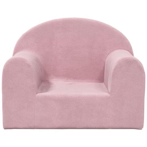 Divano Per Bambini Rosa In Morbido Peluche - Foto 2