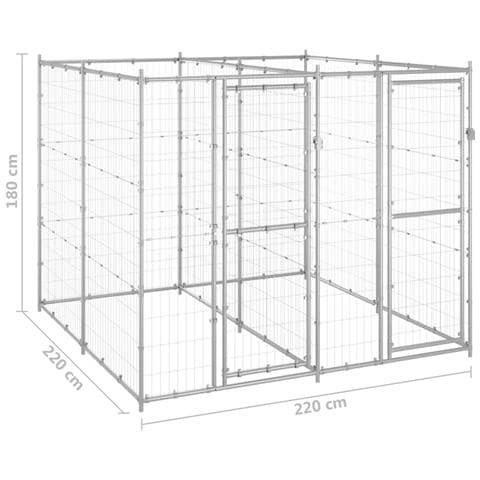 Lusso Casadino -  Gabbia Per Cani Da Esterno In Acciaio Zincato 4,84 M² - Foto 6