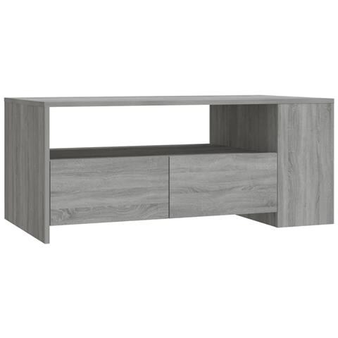 Lusso Casadino -  Tavolino Da Salotto Grigio Sonoma 102x55x42cm Legno Multistrato - Foto 1