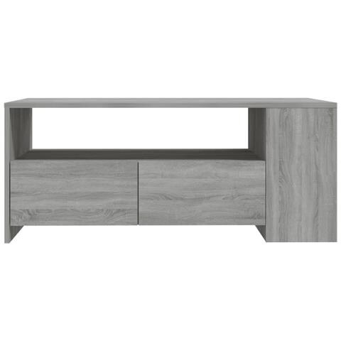 Lusso Casadino -  Tavolino Da Salotto Grigio Sonoma 102x55x42cm Legno Multistrato - Foto 2