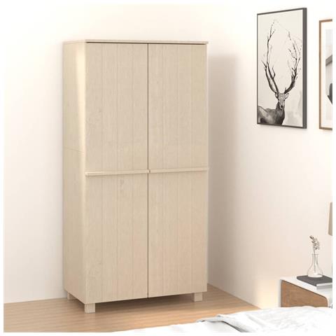 Armadio Hamar Ambra 89x50x180 Cm In Legno Massello Di Pino - Foto 8