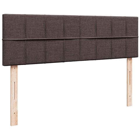 Pouf Letto con Materasso Marrone Scuro 140x190 cm in Tessuto - Foto 9