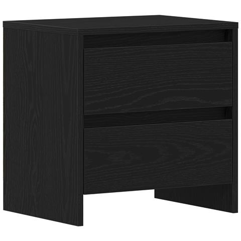 Comodino  Nero Rovere 45x34x44,5 cm Legno ingegnerizzato - Foto 1