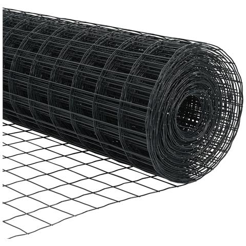 Recinzione Euro con 7 Pali 1x10 m Acciaio Zincato Grigio - Foto 9