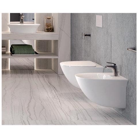 Sanitari Sospesi Rak Ceramics Serie Sensation Salvaspazio Cm 48 Vaso, Bidet, Copriwater Soft-close - Bianco Lucido - Foto 1