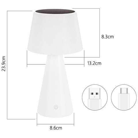 Lampada Da Tavolo A Led, Wireless, A Batteria Solare, Moderna, Dimmerabile, Da Comodino, Per Soggiorno - Foto 8