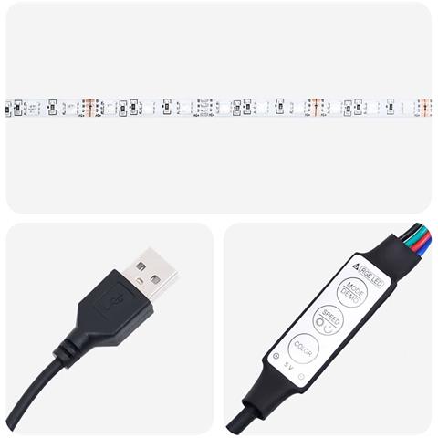 Armadio da Letto LED con cassetto Rovere nero 38 x 34 x 61 cm - Foto 9