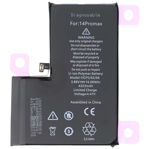 Batteria Diagnosticabile Per Iphone 14 Pro Max Li-polimero 3,86v 4323mah 16,68wh - Foto 1
