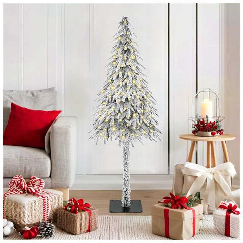Albero di Natale con luci a strisce a LED Bianco 120 cm PE - Foto 2