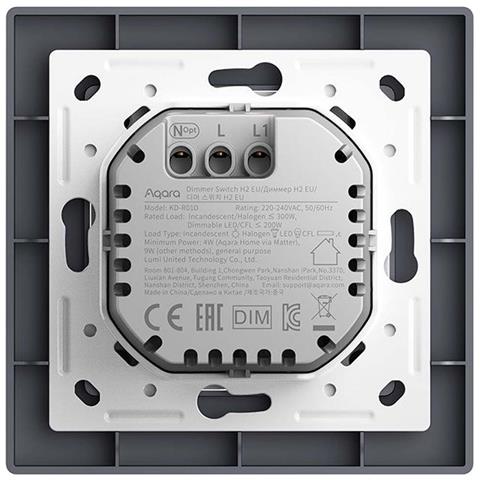 Interruttore Dimmer H2 Eu Intelligente Multifunzione Zigbee E Thread, Grigio Scuro - Foto 2