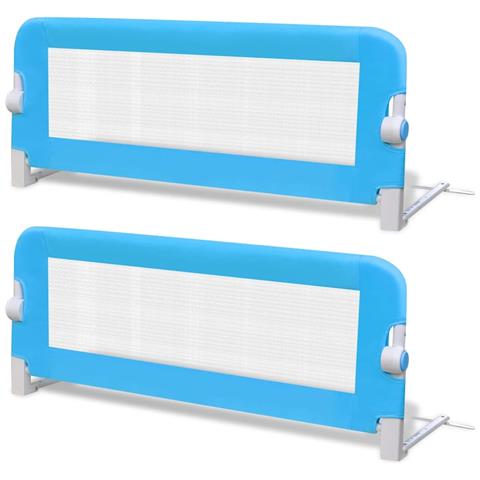 Lusso Casadino - Sponde Letto Per La Sicurezza Dei Bambini 2 Pz Blu 102x42 Cm - Foto 1