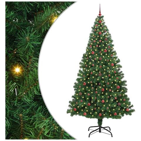 Albero di Natale artificiale con 300 LED Verde 240 cm - Foto 1