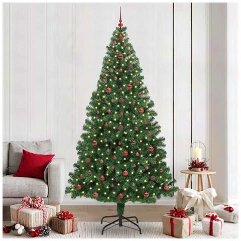 Albero di Natale artificiale con 300 LED Verde 240 cm - Foto 2