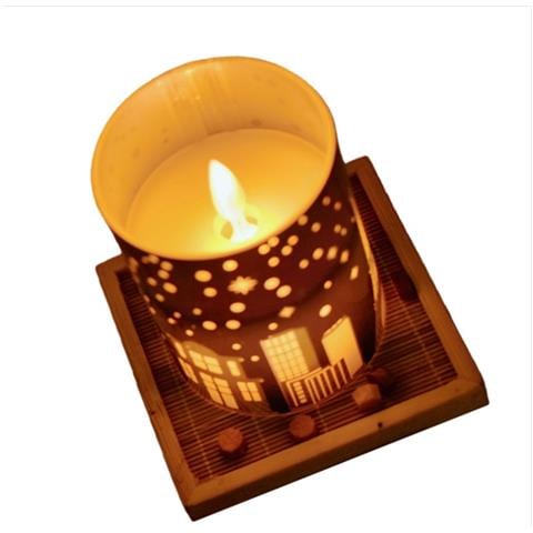 Candela Led Romantica Senza Fiamma - Candela Elettronica Trasparente (7.5cm X 15cm) - Foto 1