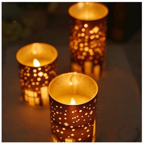 Candela Led Romantica Senza Fiamma - Candela Elettronica Trasparente (7.5cm X 15cm) - Foto 2