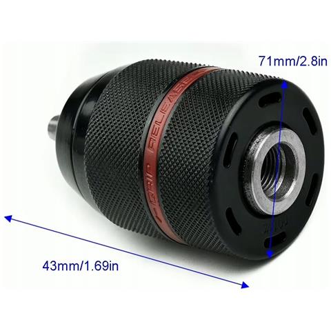 Mandrino Autoserrante Sds+ 1/2"" 2-13 Mm - Compatibile Con Trapani E Martelli Sds+ | Acciaio Indurito, Iso 9001, Din 238 | Senza Percussione - Foto 8