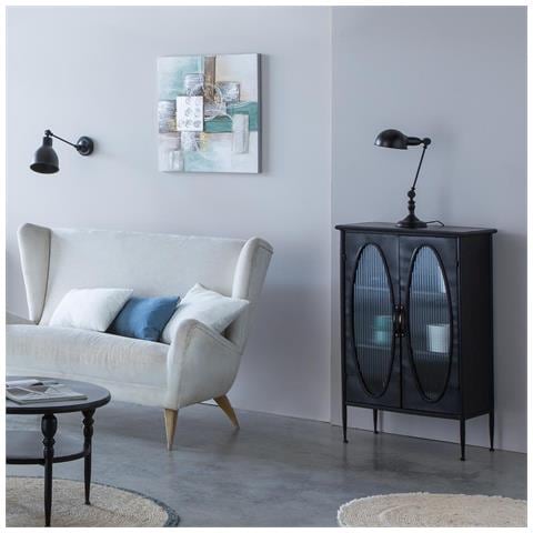 Quadro Dipinto A Mano Con Rilievo Multicolore 60x60x3h Cm - Foto 2