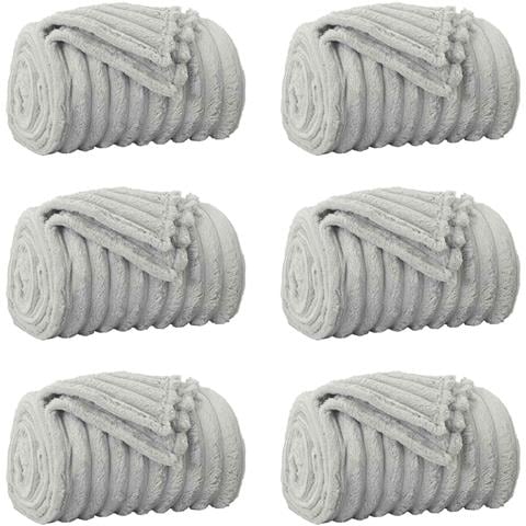 Coperte da Pile 6 pcs Grigio 150 x 130 cm Panno - Foto 1