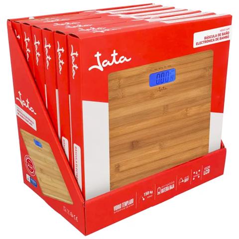 HBAS1489 bilance pesapersone Quadrato Bamboo Bilancia pesapersone elettronica - Foto 2