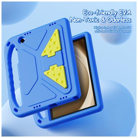 Cover per Galaxy Tab A11+ /A9+ - Blu, Antiurto, Con Soporte - Foto 2