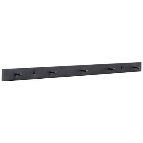 Appendiabiti Da Parete Vita In Acciaio Nero 5 Ganci 70x4x4 Cm - Foto 2