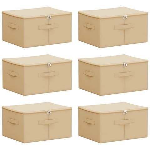 Scatola di Stoccaggio 6 pcs Crema 50 x 30 x 25 cm - Foto 1