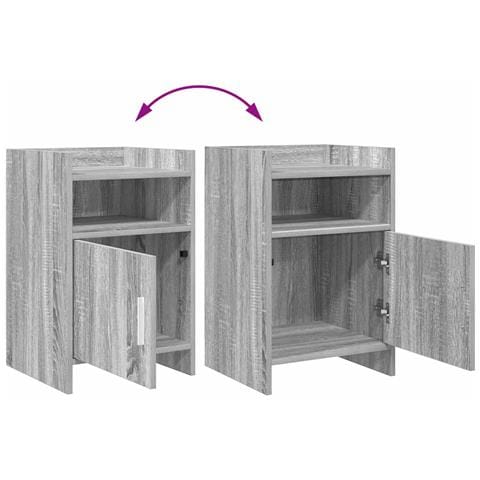 Comodini 2 pcs Sonoma grigio 40 x 36 x 60 cm - Foto 9