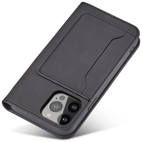 Portafoglio Magnetico Per Carte Iphone 13 Pro Custodia Porta Carte Nera - Foto 1