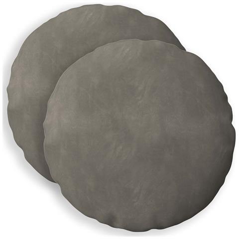 Cuscino con cuscino HEERLEN 2 pz Grigio Chiaro Velluto - Foto 1