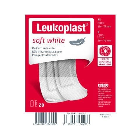 Leukoplast Soft White 20 Pezzi Assortiti - Foto 1