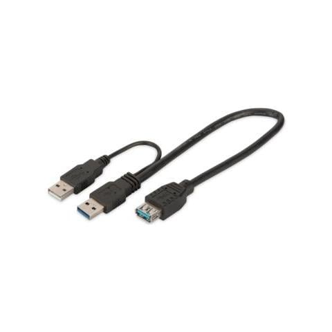 Cavo USB 3.0 USB A / 2 x USB A Maschio / femmina 0,3 m - Foto 1