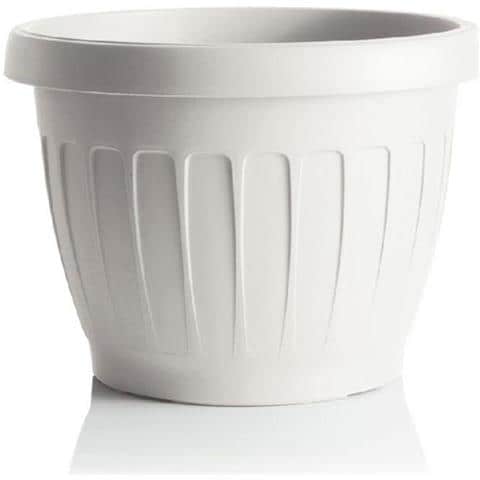 Vaso Terra Diametro Cm. 25 Colore Bianco - Foto 1