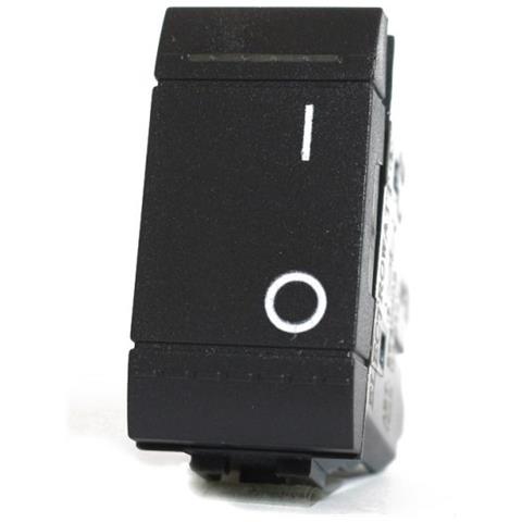 1 Pulsante Interruttore 2p Bipolare Nero 16a Compatibile Btcino Living - Foto 1