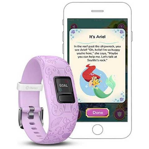 Activity Tracker Vivofit Jr 2 Disney Prinzessin Impermeabile 5ATM Bluetooth Compatibile con iPhone e Android Contapassi Viola-Europa - Foto 2