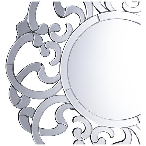 Specchio Da Parete In Argento Ø70 Cm Mornaix - Foto 21