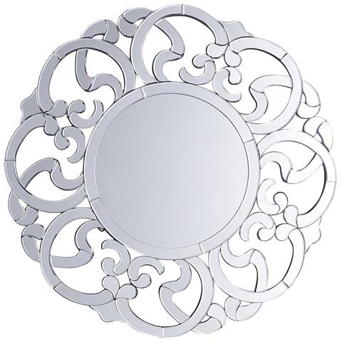 Specchio Da Parete In Argento Ø70 Cm Mornaix - Foto 1