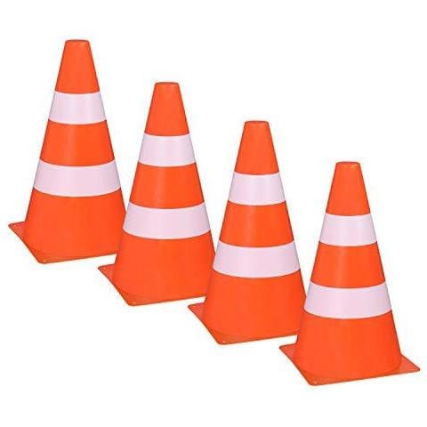 40085 - Piloni Set Di 4 Plastica Traffico Coni Per Lo Sport Ambientazione Esterna Slalom Calcio Circa. 24 X 135 Cm Orange 4 Pylonen - Foto 1