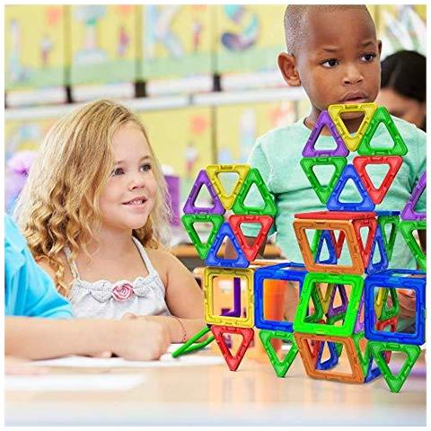 Building Blocks Magnetici 40pc Construction Set Giocattoli Per I Bambini Gioco Stem Creativit Magneti Educativo Toy Blocchi I Ragazzi Femmine Bambino Di Et 3 4 5 6 7 Anni - Foto 4
