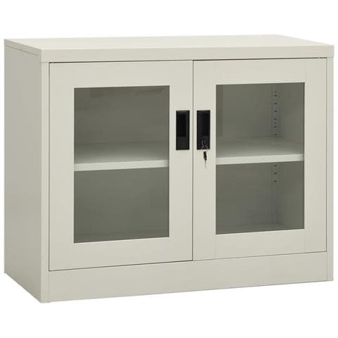 Armadio Per Ufficio Grigio Chiaro 90x40x70 Cm In Acciaio - Foto 1