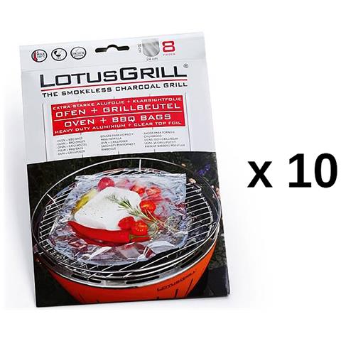 10 Lotti Da 8 Papillotte Per Barbecue - Lot10-gb-al-m - Foto 1