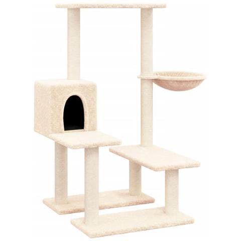Albero Per Gatti Con Tiragraffi In Sisal Crema 94,5 Cm - Foto 1