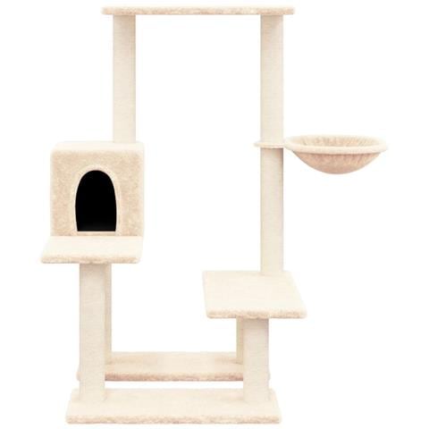 Albero Per Gatti Con Tiragraffi In Sisal Crema 94,5 Cm - Foto 2