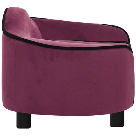 Divano Per Cani Borgogna 67x47x36 Cm In Peluche - Foto 8