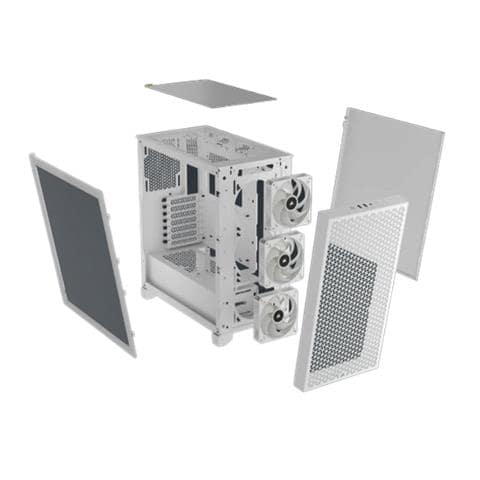 Case Airflow Mid Tower ATX 2 Porte USB 3.2 Gen1 Colore Bianco - Foto 2