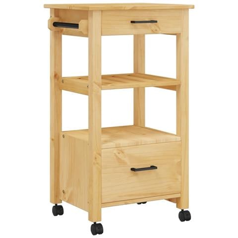 Carrello Da Cucina Monza 48x40x90 Cm In Legno Massello Di Pino - Foto 2
