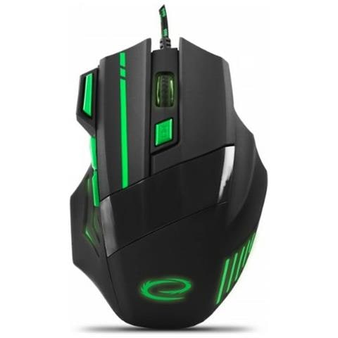 Mouse Ottico Mouse Ottico Egm201g Nero Verde Nero /verde - Foto 1
