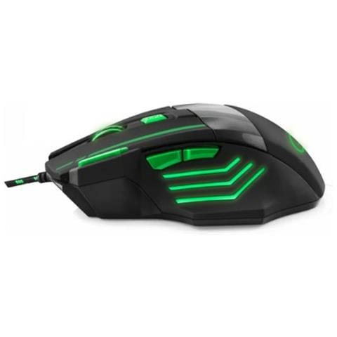 Mouse Ottico Mouse Ottico Egm201g Nero Verde Nero /verde - Foto 4