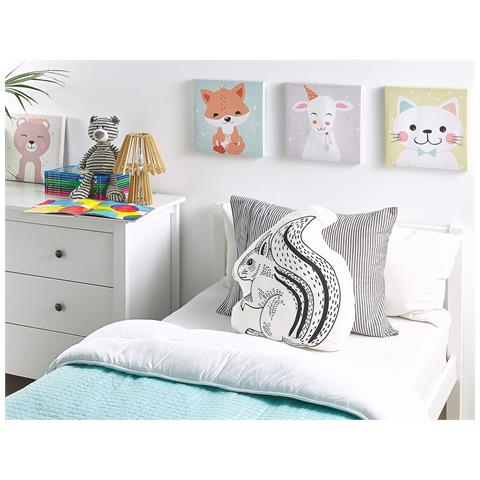 Set Di 2 Cuscini Kolkata Cotone 42 X 48 Cm Bianco Scoiattolo - Foto 1